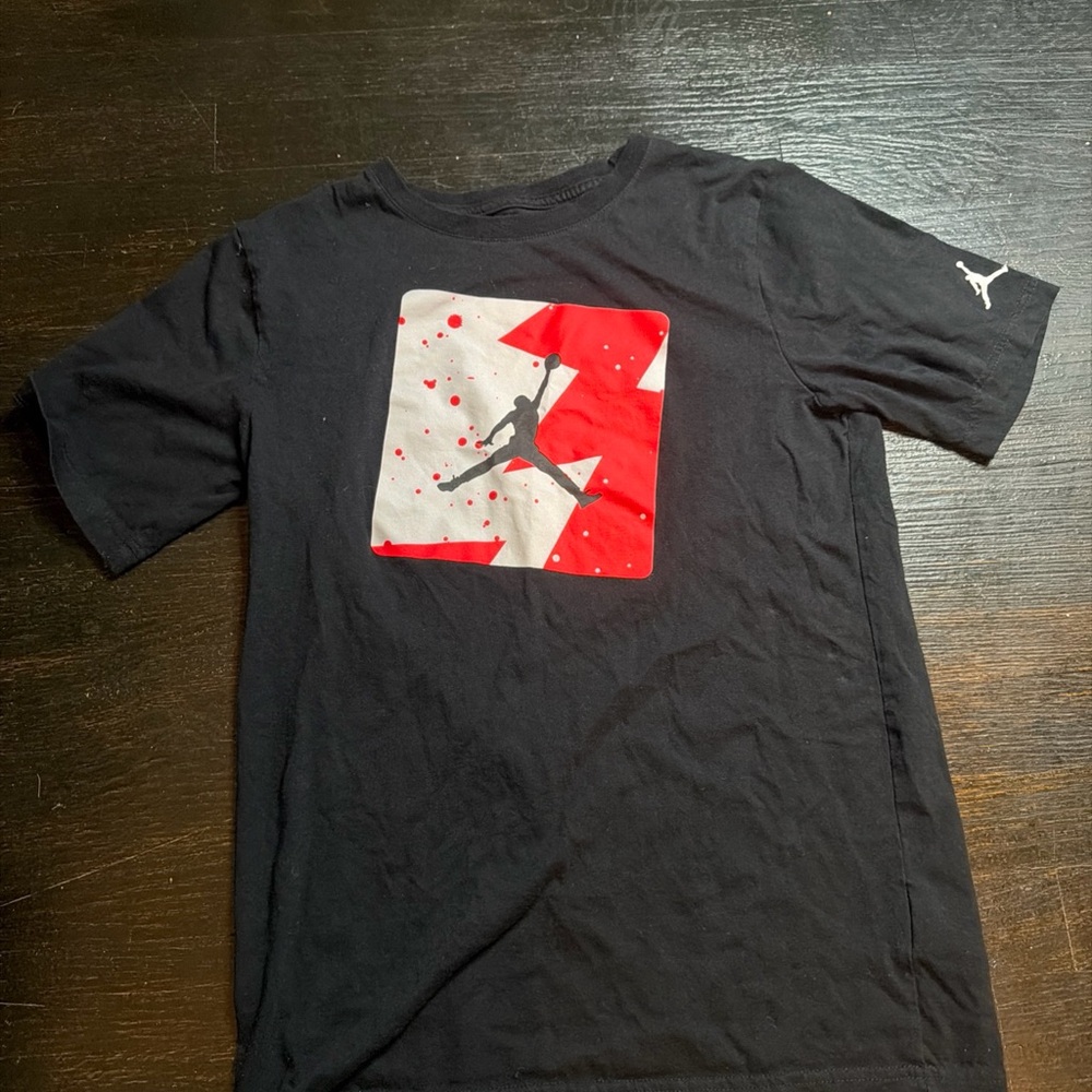 JordanAir Jordan Poolside Chest‎ Printing Short Sleeve Black